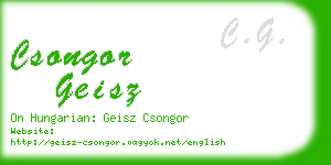 csongor geisz business card